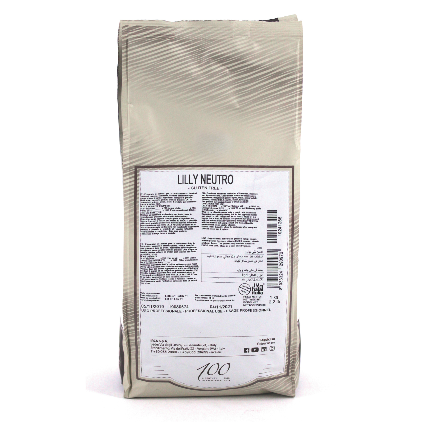 Lilly neutre 1kg Atelier Gourmandise