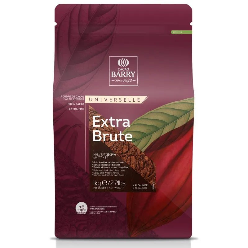 Cacao poudre extra brute 100% Barry 1KG - Atelier Gourmandise