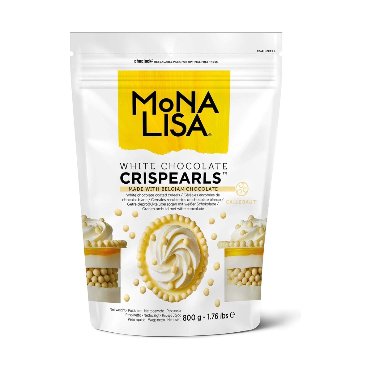 Crispearls™ Blanc Mona Lisa 800g - Atelier Gourmandise