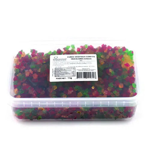 cubes végétaux tricolores