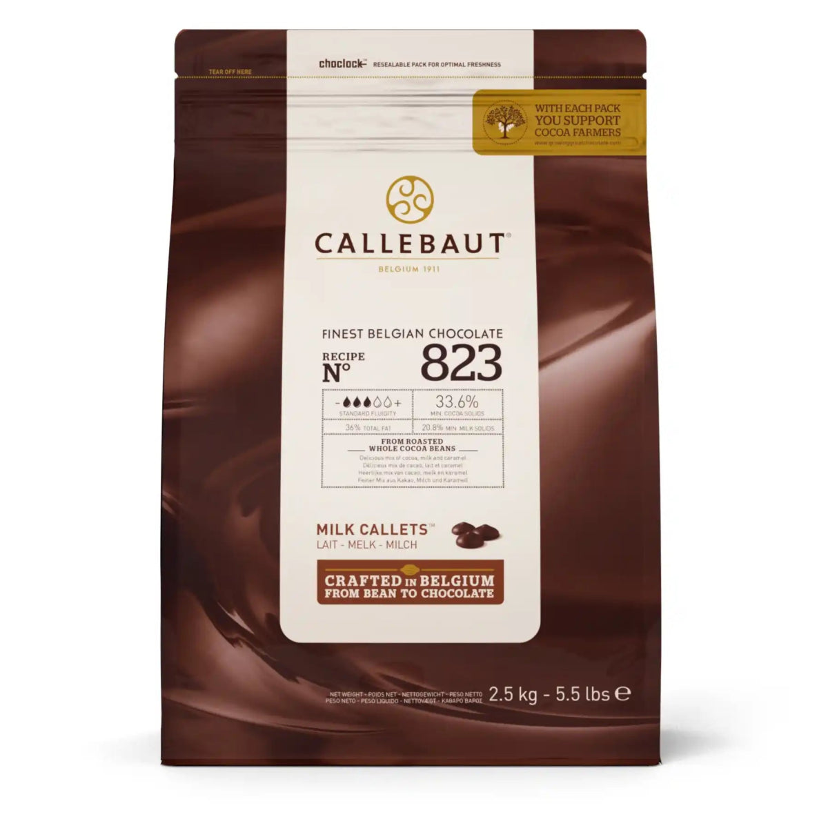 Finest Belgian Chocolat au lait Callebaut 2.5KG - Atelier Gourmandise