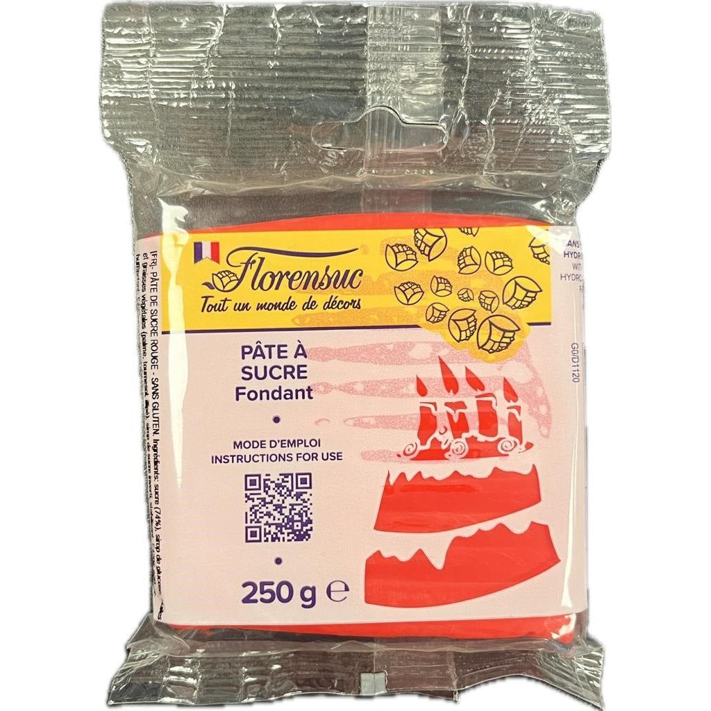 Pâte à Sucre Rouge Florensuc 250 g - Atelier Gourmandise