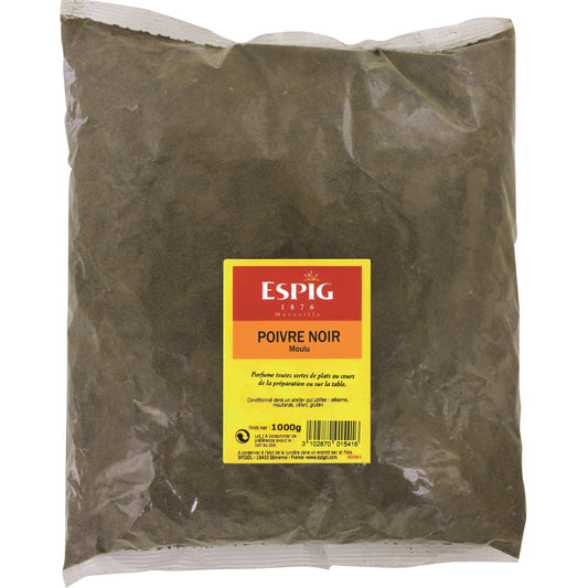Poivre noir moulu 1kg Atelier Gourmandise