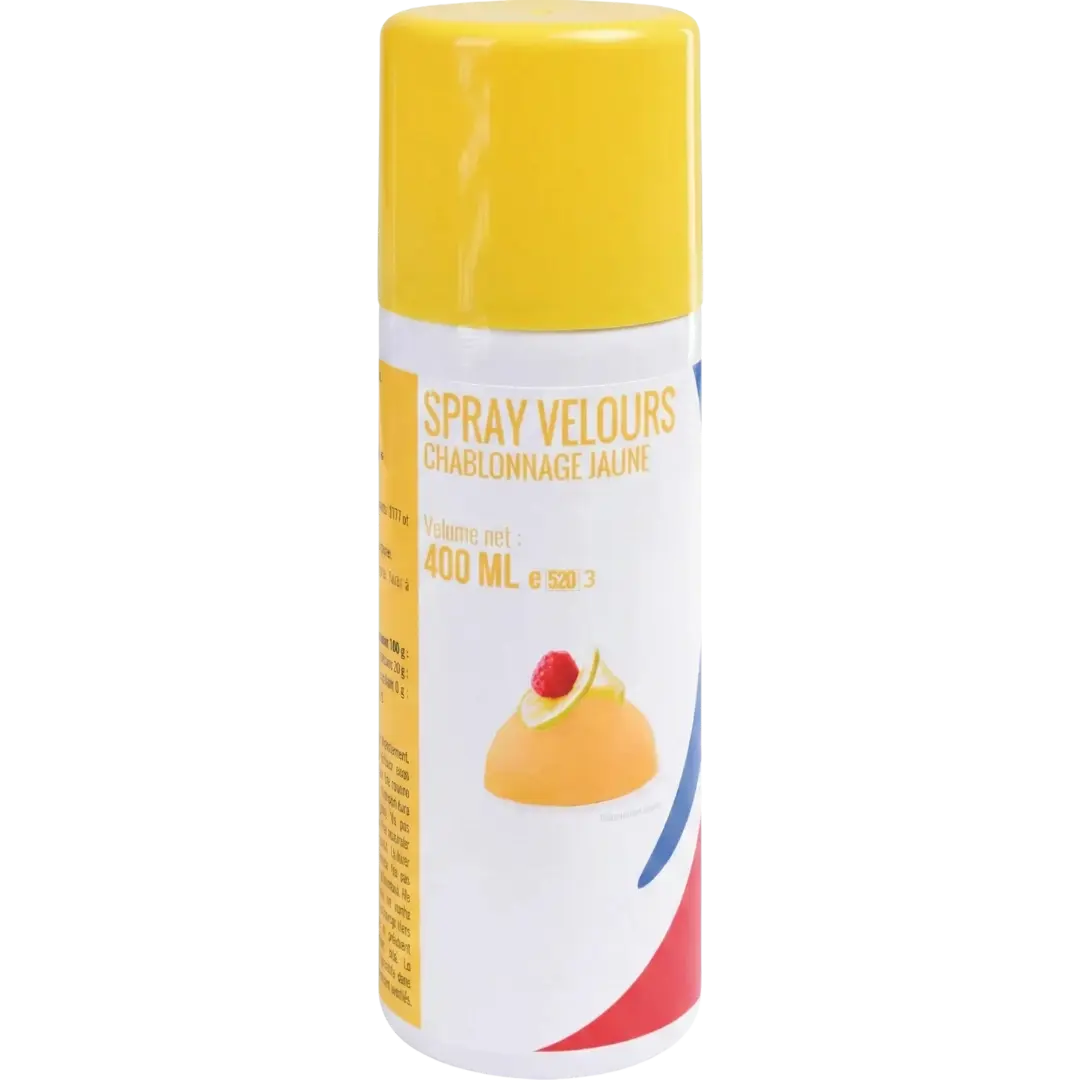 Colorant "Spray Velours" couleur Jaune - 400ml Atelier Gourmandise