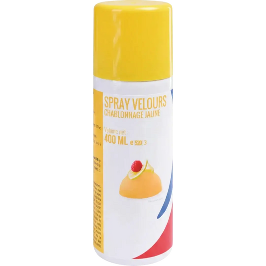 Colorant "Spray Velours" couleur Jaune - 400ml Atelier Gourmandise