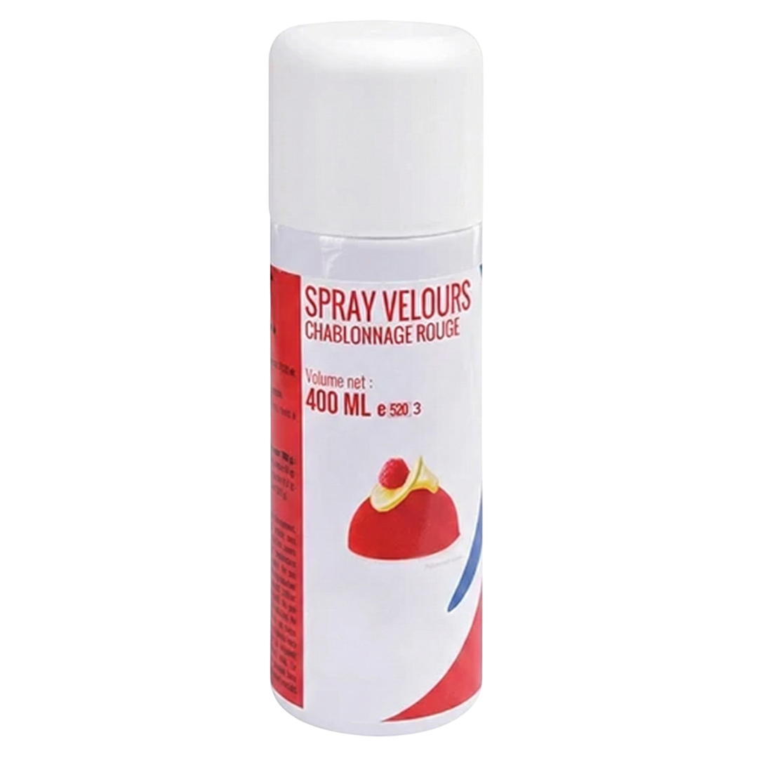 Colorant "Spray Velours" couleur Rouge - 400ml Atelier Gourmandise