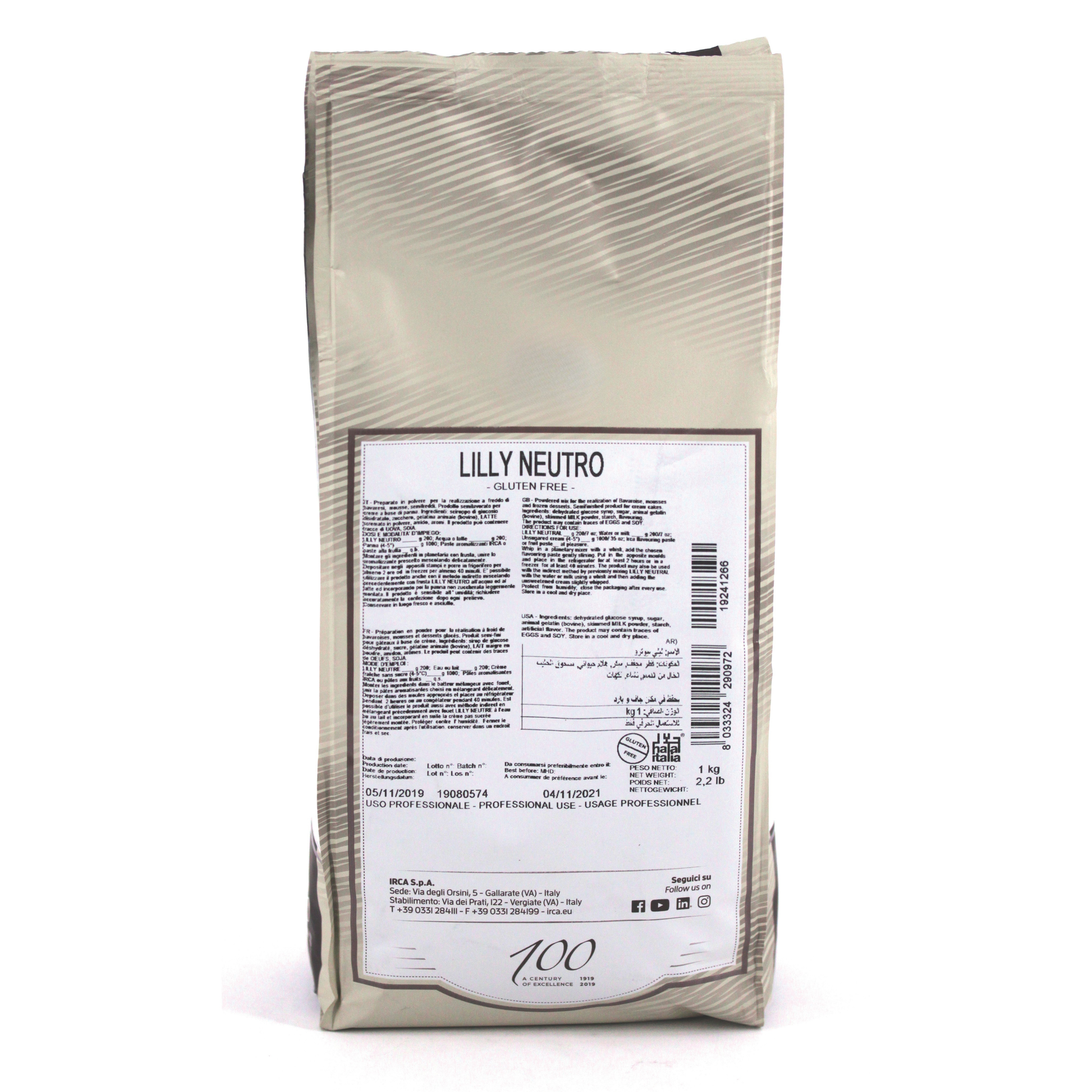 Lilly neutre 1kg Atelier Gourmandise