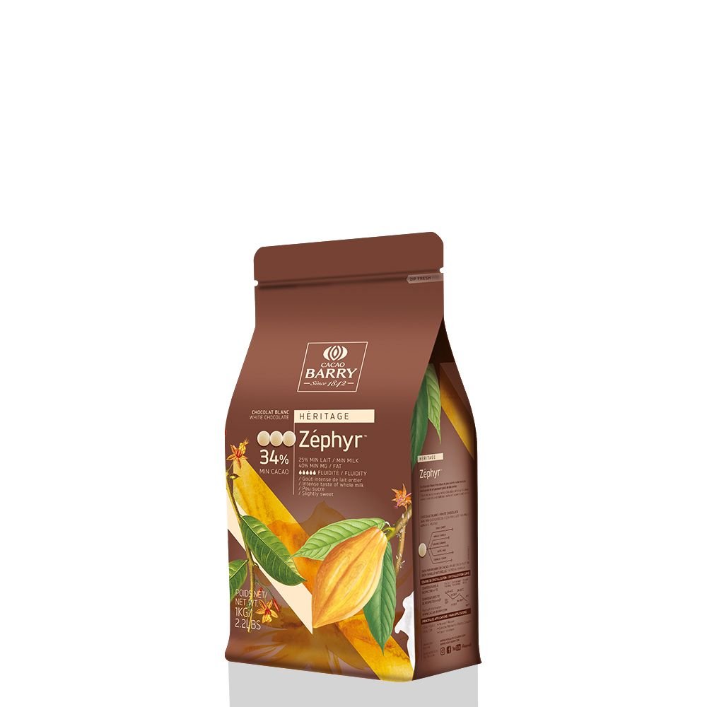 Chocolat Blanc "Zephyr" 34% 1kg - Atelier Gourmandise