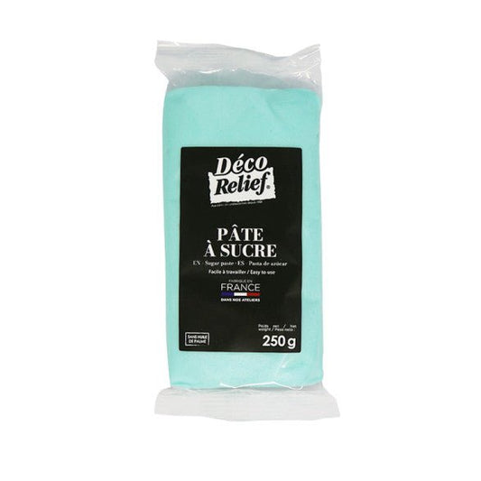 Pâte à Sucre Bleu Ciel 250g Déco Relief - Atelier Gourmandise