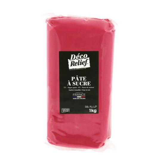 Pâte à Sucre Rose Fuchsia 250g Déco Relief - Atelier Gourmandise